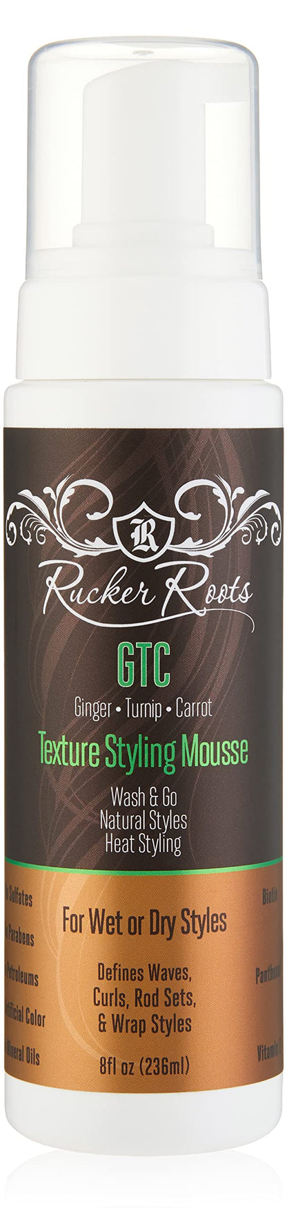 Rucker Roots Texture Styling Mousse| Wash & Go| Natural Styles| Wet or Dry Styles| Heat Styling|