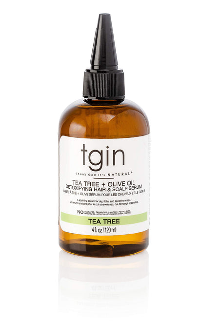 tgin Hair Serums 4 pack - MRx Anti-Breakage Serum, Tea Tree and Olive Oil Serum, Argan Replenishing Serum, and Jamaican Black Castor Oil - Dry Hair, Curly Hair, Hydrates, 4 oz bottle