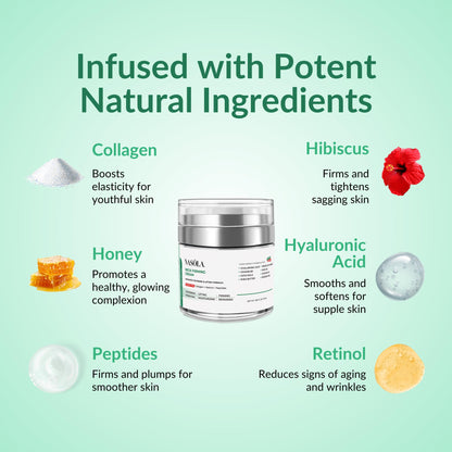 Nasola Neck Firming Cream with Retinol Collagen & Hyaluronic Acid Lifting - Turkey, Saggy Neck Tightener, Skin Tightening Cream, Anti Aging Moisturizer for Décolleté, 1.85 Fl Oz