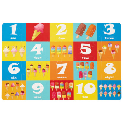 Upbounders Splash Parks and Ice Cream Cones - Double-Sided 24 Piece Kids Puzzle - Colorful Preschool Puzzle for Toddlers Ages 3+ (Multicultural)