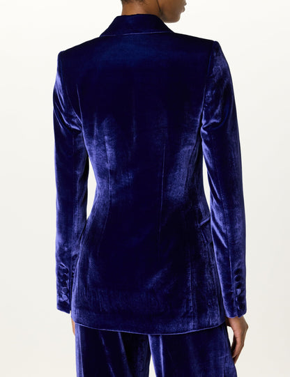 Sergio Hudson, Single Breast Jacket, 10, Sapphire