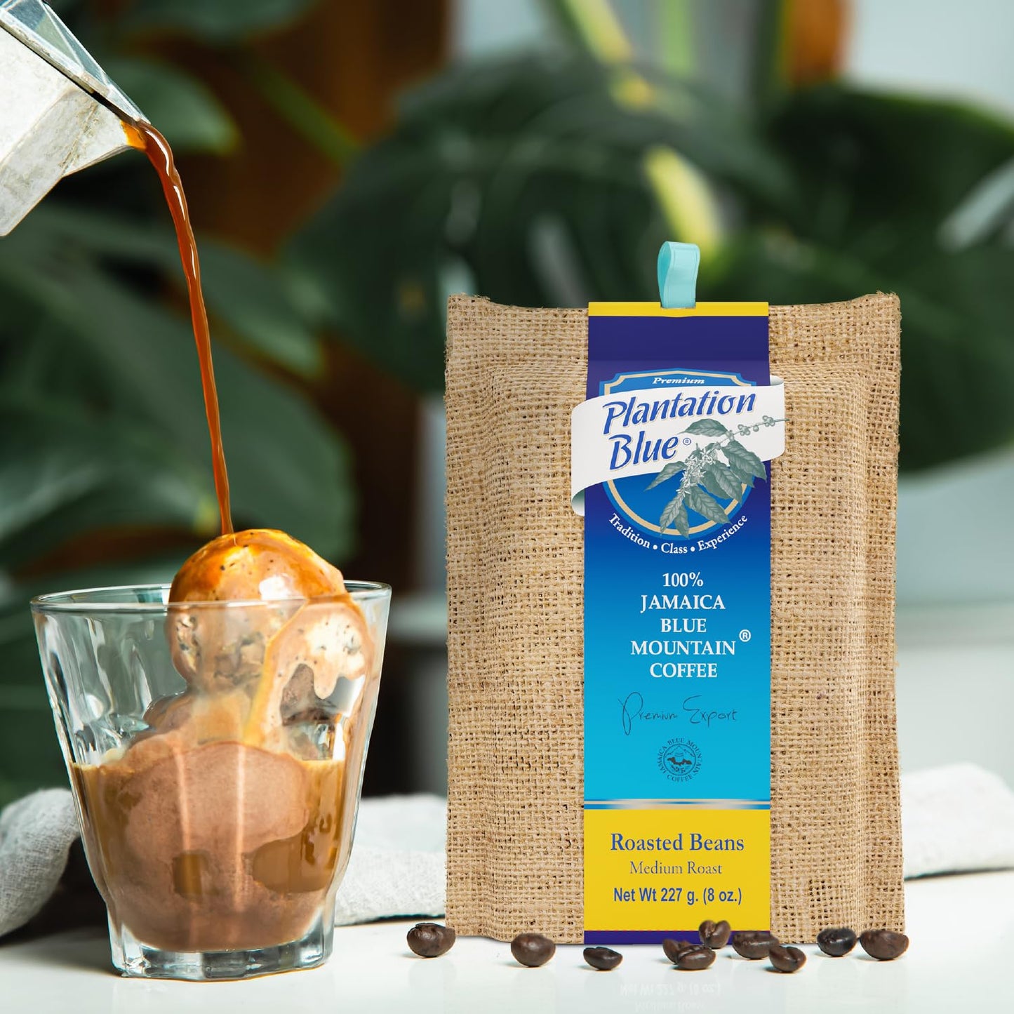 Island Symphony Duo: 8oz 100% Jamaica Blue Mountain + 1lb Bespoke Blend Whole Bean Coffee Medium Roast Bundle