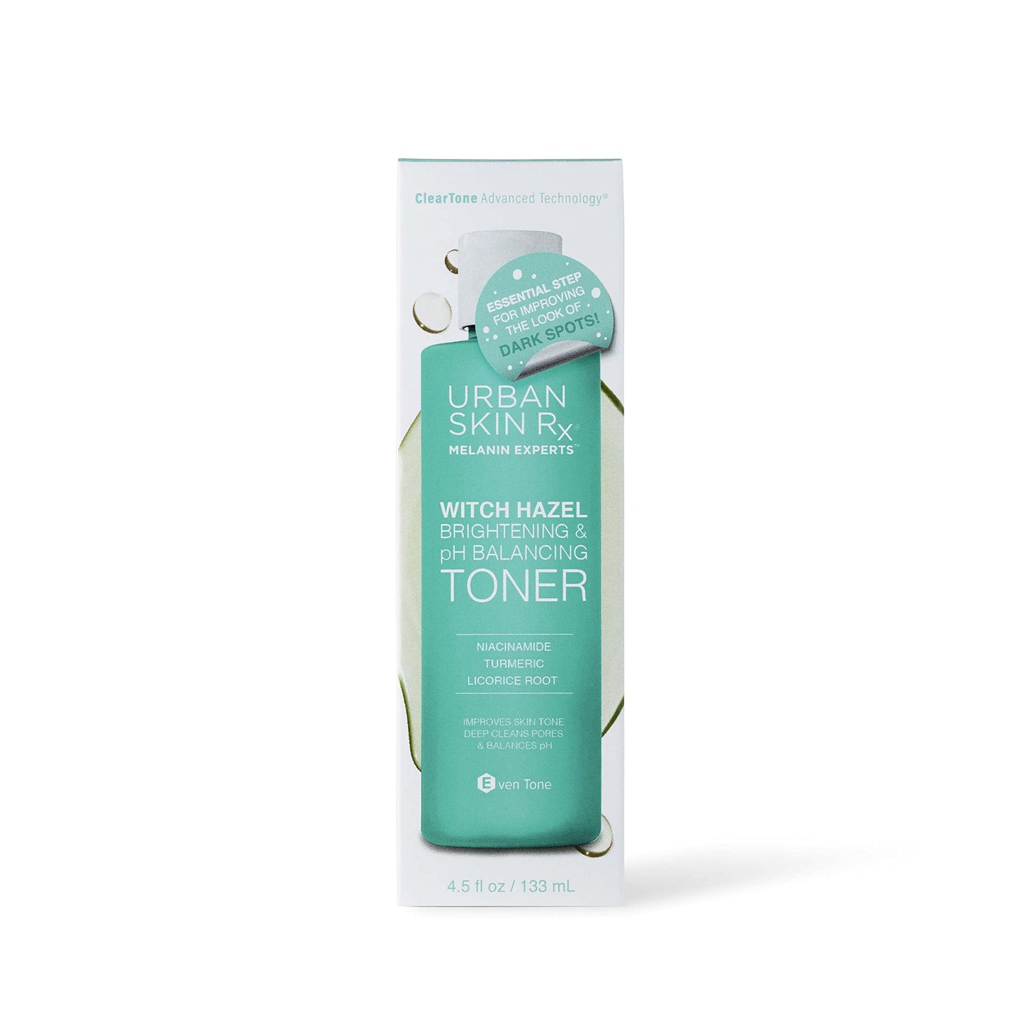 Witch Hazel Brightening & pH Balancing Toner, USRx®, Clarifies Pores, Improves The Appearance of Uneven Skin Tone, Formulated with Antioxidants, Niacinamide and Alpha Hydroxy Acids, 4.5 Fl Oz