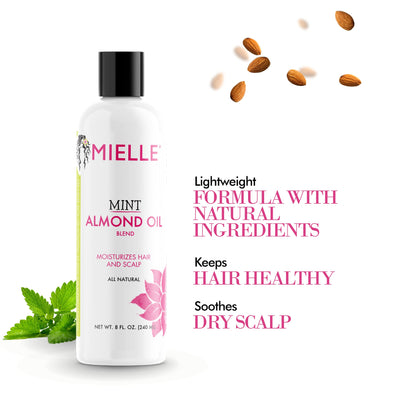 Mielle Organics Mint Almond Oil for Healthy Hair and Scalp, 8 Ounces