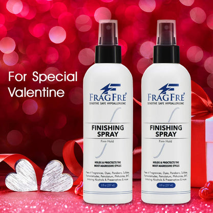 FRAGFRE Hair Finishing Spray Firm Hold 8 oz - Hair Spray for Sensitive Skin - Fragrance Free Hypoallergenic Parabens Free - Holds and Protects Your Styles without Irritations -Vegan No Gluten (1 Pack)