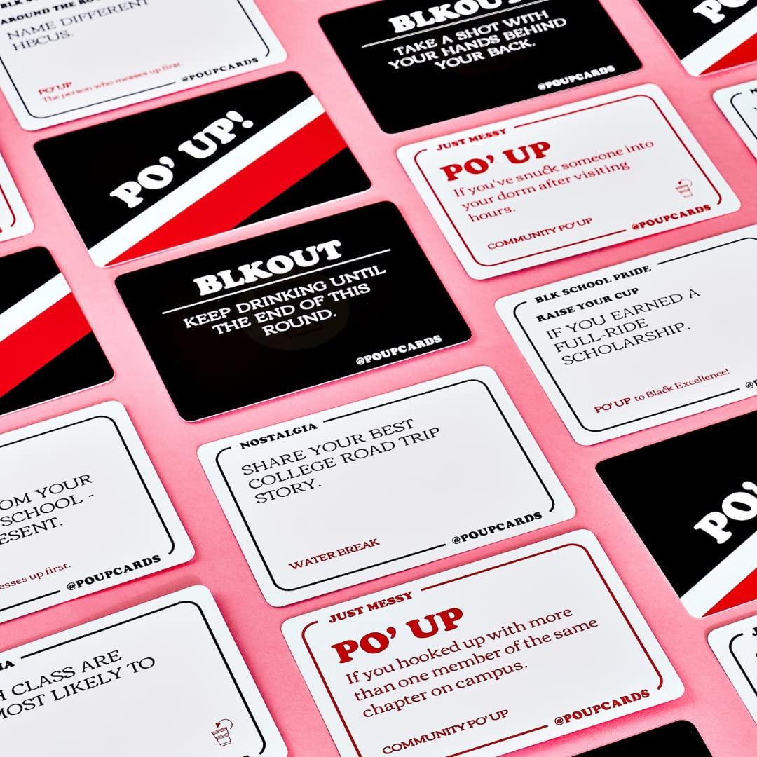 PO' UP! Card Game - The Ultimate Party Game for Black Alumni from HBCUs to PWIs | Perfect for Graduation, Greek Picnics, Parties, Family Gatherings and Birthdays