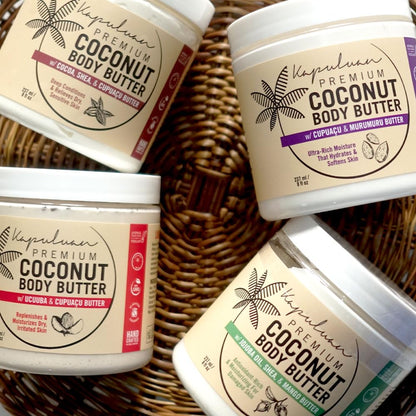 Kapuluan Coconut Body Butter for Women Dry Skin, Body Butter with All Natural Coconut Oil, Ucuuba Butter & Cupuaçu Butter,Body Cream Whipped Body Butter for Women (Tiger Orchid and Wild Cherry Scent)