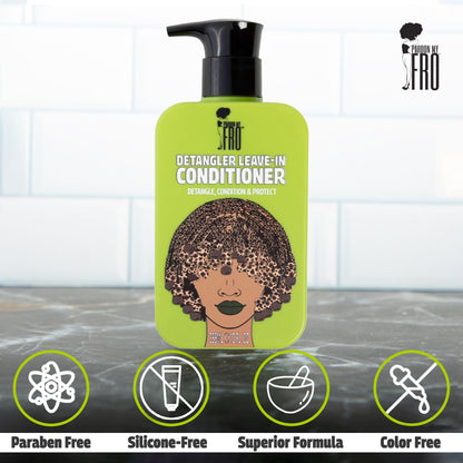 Pardon My Fro Detangler Leave In Conditioner - Moisturizing, Nourishing - for Textured Curly Hair - 12 fl oz