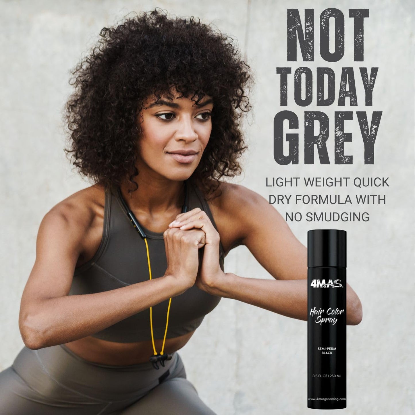 4MAS Temporary Hair Color Spray (Black)