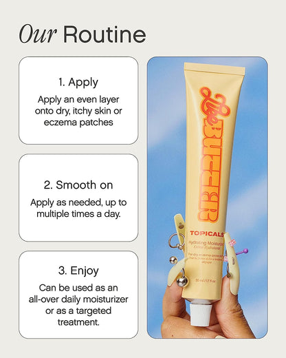 Topicals Like Butter Moisturizer for Dry, Sensitive & Eczema-Prone Skin - Soothing Instant Moisturizer and Eczema Relief for Face and Body, Skin Hydration (1.7 Fl Oz)