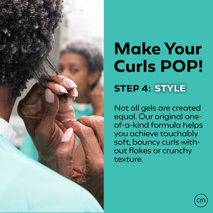 CurlMix Light Hold Flaxseed Gel for Curly Hair - Defines & Elongates Curls without Dryness or Flaking - Fragrance Free