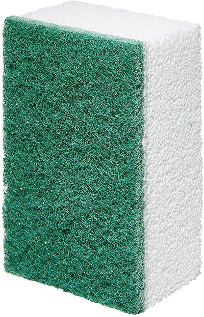 COMPAC HOME Magic-Stone Kitchen Cleaner Scrub - 2-Sided Scouring Stone, Easily Removes Stubborn Food Grime, Grease, 4 Count, White/Green