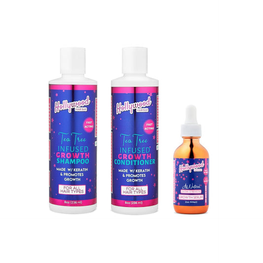 Hollywood Hair Bar | Shampoo, Conditioner, and Extra Strength Regrowth Serum Bundle