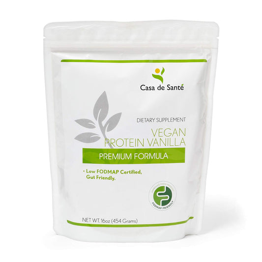 Low FODMAP Certified Elemental Vegan Protein Powder IBS & SIBO Gut Friendly Gluten Dairy Soy Sugar & Grain Free Keto Paleo Low Carb All Natural No Seed Oil + Superfoods Spirulina Dulse & Kelp, Vanilla