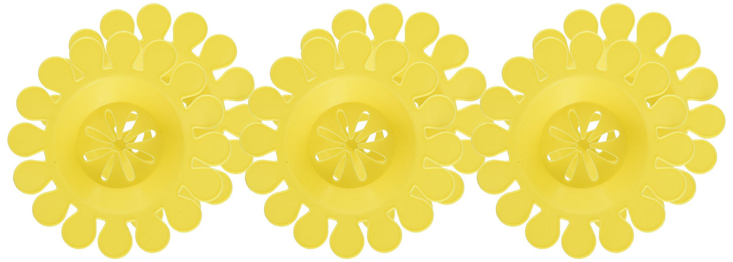 Compac Sink Daisy Scented Kitchen Sink Strainer infuses & Freshens Your Sink, Must Have Kitchen Sink Accessories, Sink Drain Strainer - Catcher, Yellow, Lemon Scent, 6 Count, (3 Packs of 2)