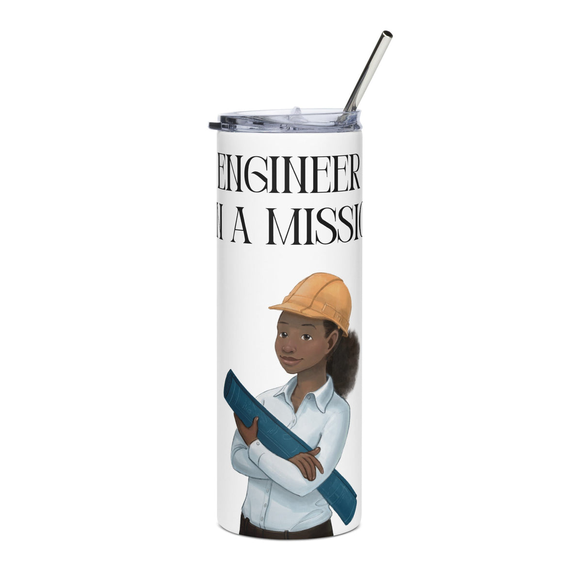 Engineer on a Mission Slim Steel Tumbler
