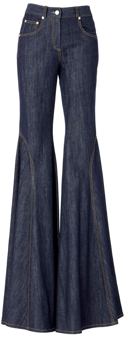 Sergio Hudson, Bell Bottom Jean, 2, Dark Wash Denim