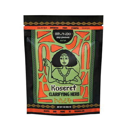 Brundo Market Koseret | Ethiopian Butter Clarifying Herb | Made in Ethiopia | Non-GMO | Organic | Imported from Ethiopia, 2 Ounce (Pack of 1)