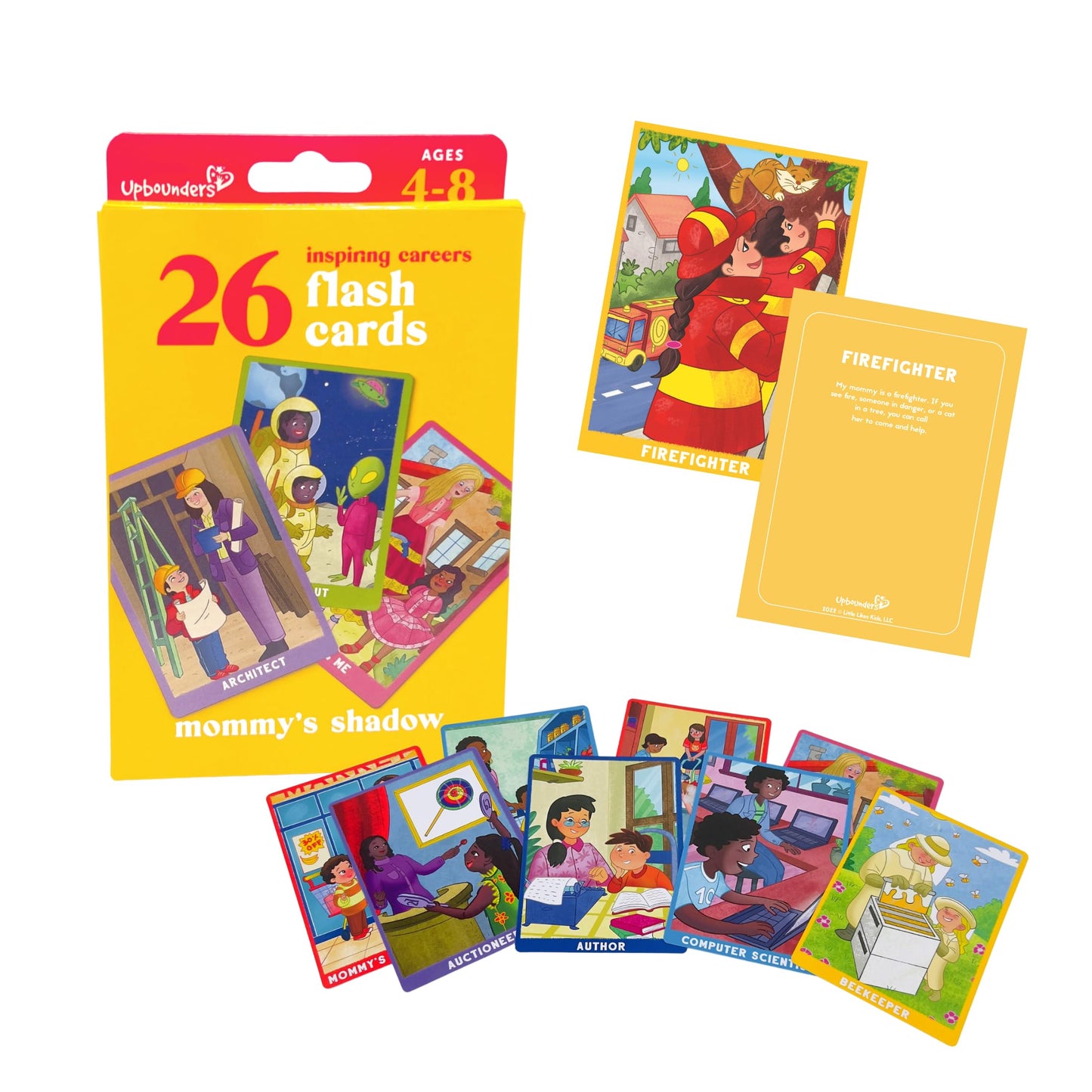 Upbounders Mommy's Shadow Inspiring Professions Flashcards, Multicolor