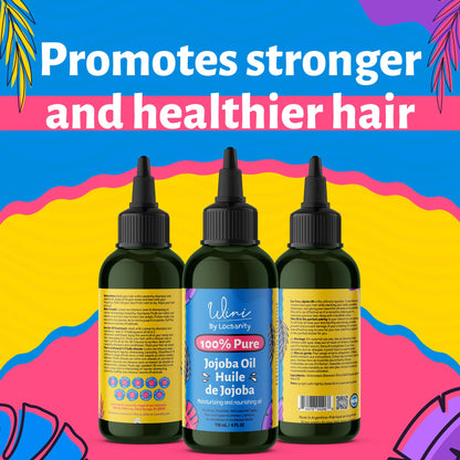 Locsanity Wini Pure 100% Cold Pressed Jojoba Oil for Hair and Body, 4 fl oz