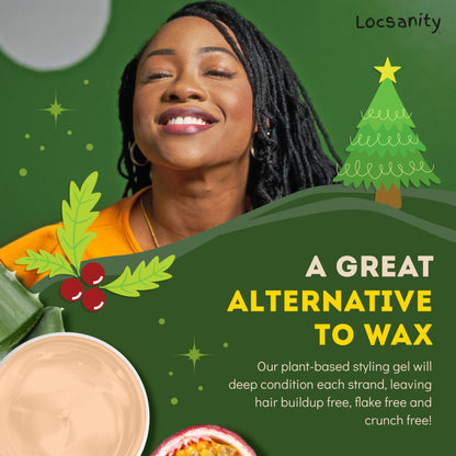 Locsanity Passion Fruit Conditioning and Styling Hair Gel – Braiding Gel for Dreadlocks, Twists and Sisterlocks, Loose Natural Hair, and All Types of Locs
