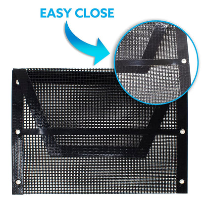 Kona Mesh Grill Bags - For Outdoor & Indoor Grills - Patented Easy Close BBQ Grilling Bags For Veggies - Reusable, Non Stick & Easy to Clean (1 Large and 1 Medium)