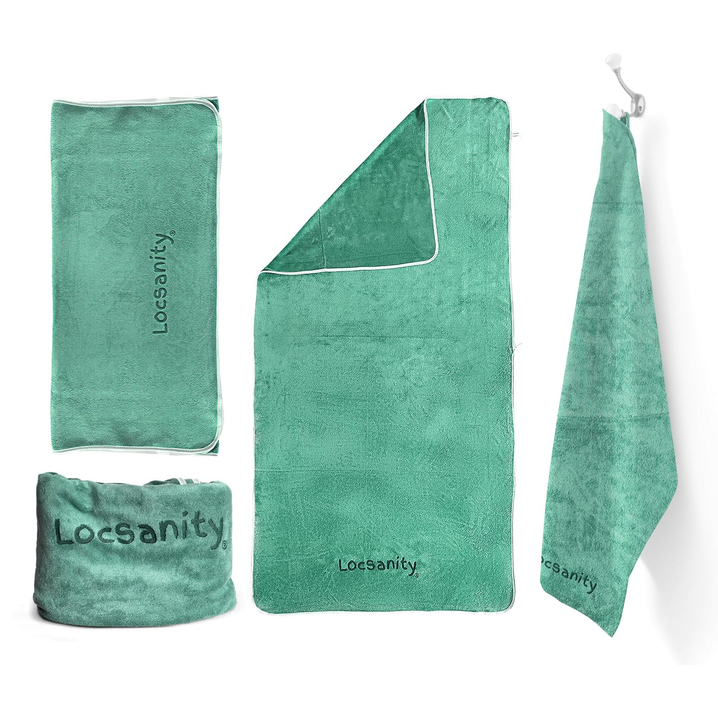 Locsanity Hair Towel Set, 3 Pack, for Dreadlocks, Locs, Sisterlocks and Natural Hair