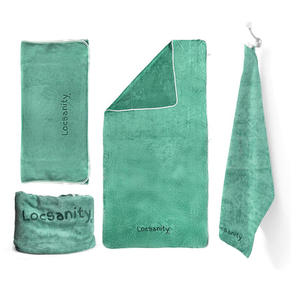 Locsanity Hair Towel Set, 3 Pack, for Dreadlocks, Locs, Sisterlocks and Natural Hair