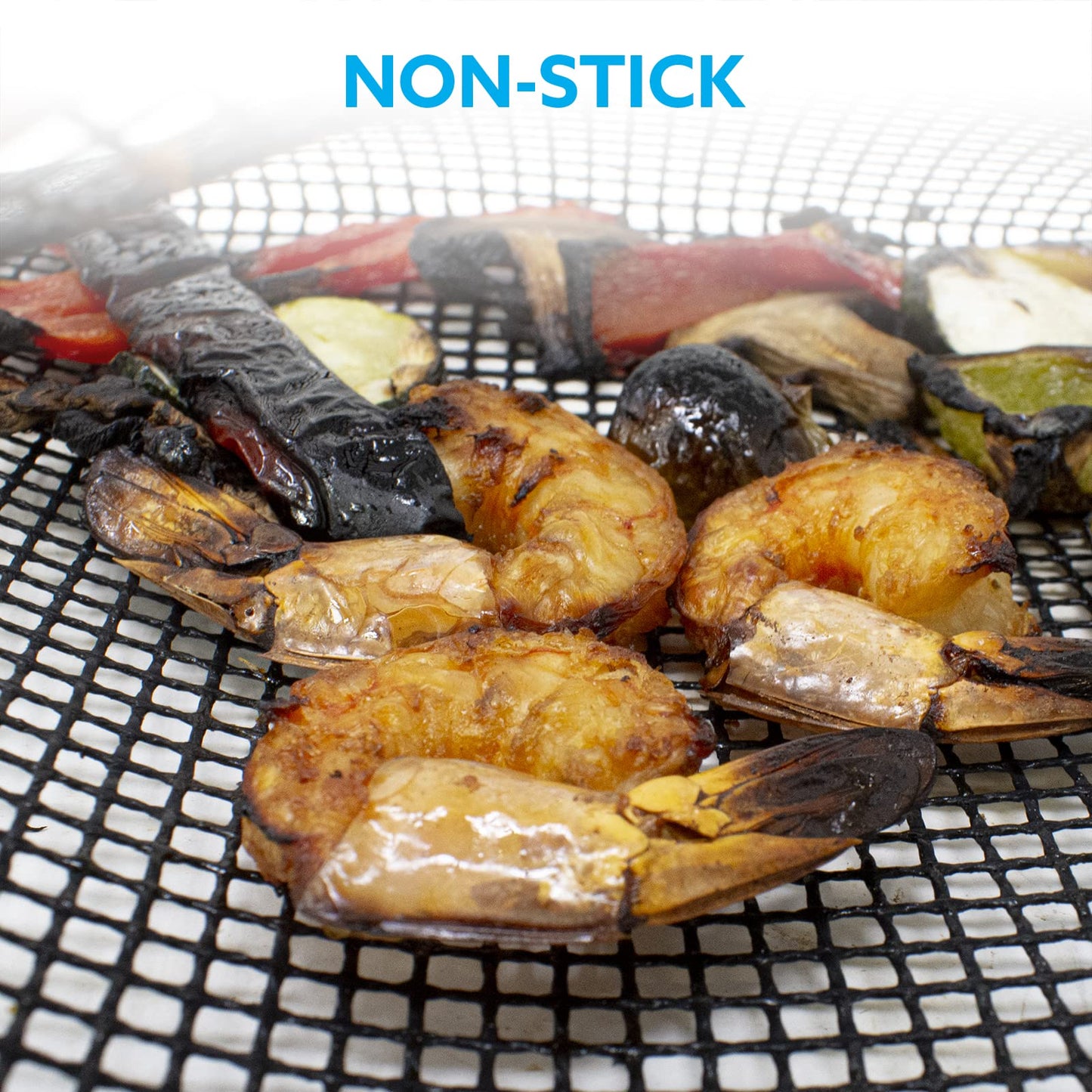 Kona Mesh Grill Bags - For Outdoor & Indoor Grills - Patented Easy Close BBQ Grilling Bags For Veggies - Reusable, Non Stick & Easy to Clean (1 Large and 1 Medium)