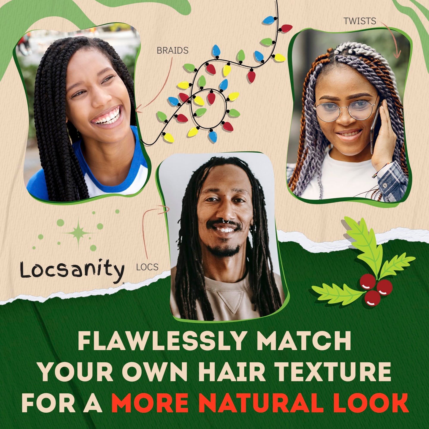 Locsanity Afro Kinky 100% Bulk Natural Human Hair - Braiding Hair for Dreadlocks, Loc Repair, Dreadlock Extensions, Twists, Braids - 8 Inches Long, 1 Oz
