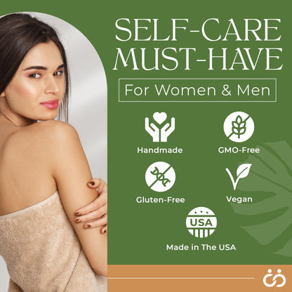 Exfoliating Body Scrub and Face Scrub, Dark Spot Remover for Scars and Stretch Marks, Helps Avoid Ingrown Hair, Hyperpigmentation 12 oz - For Sensitive Skin