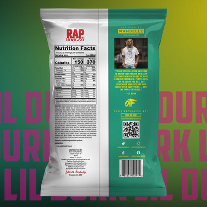 Rap Snacks Lil Durk Durkio's Hot Puffin Fries with Ranch 2.5 Oz Bags - Pack of 6