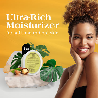 RA COSMETICS 100% Pure Shea Butter, Ivory - 16oz | 100% Pure and Natural Body Butter for Radiant Skin | Ultra-rich Moisturizer for Dry Skin, Stretch Marks, Wrinkles and Blemishes - Sourced from Ghana