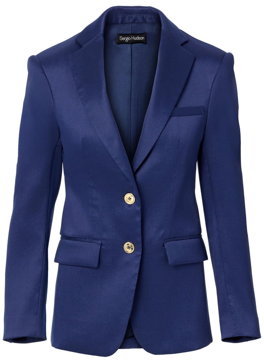 Sergio Hudson, Two Button SB Blazer, 12, Navy