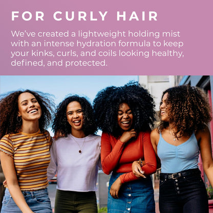 African Afro Curl Reviving Hair Mist Spray, Anti Frizz Curl Refresher Spray, Lightweight Moisturizing Hair Spray for Curls, Coils, Kinks, and Waves, No Sulfate and Paraben, Cruelty-Free, 12 Fl Oz