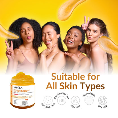 Nasola Kojic Acid Turmeric Face and Body Scrub