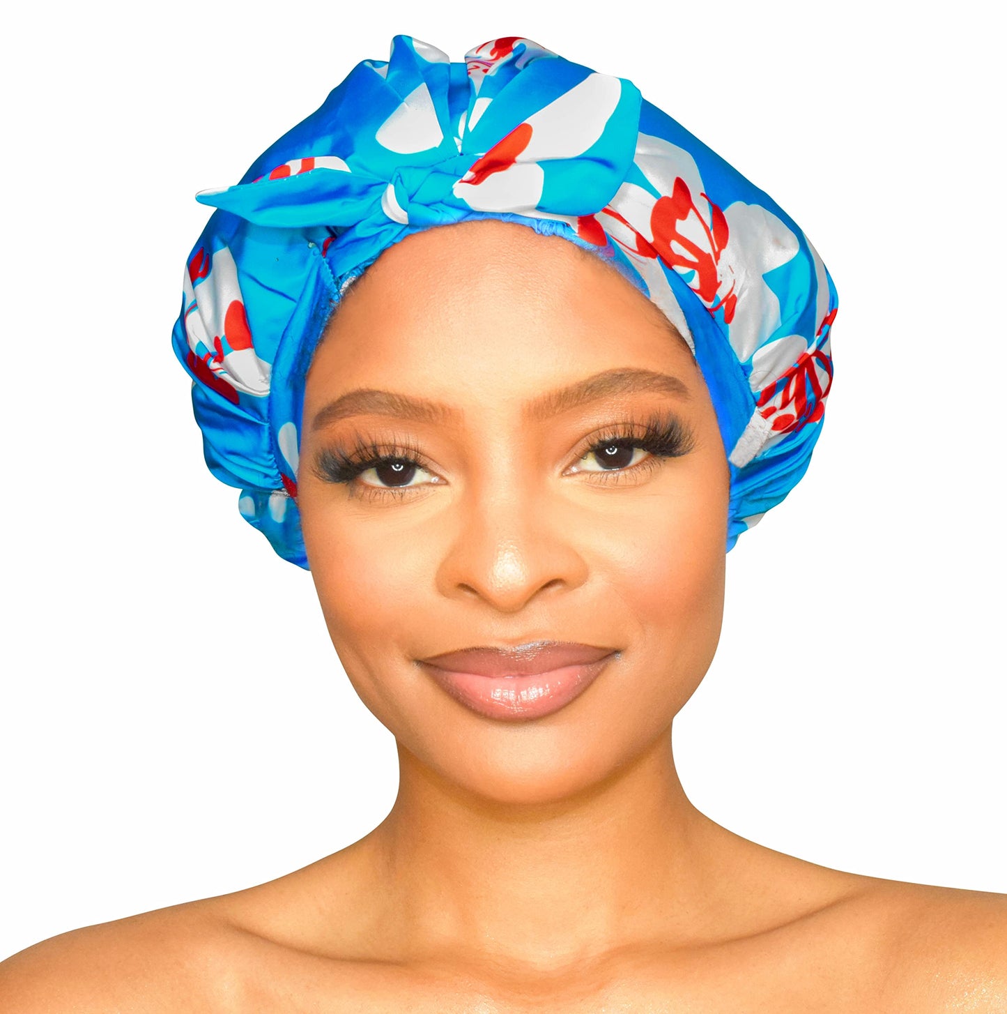 GRACE & COMPANY Luxury Shower Cap For Women - 100% Waterproof, Reusable, Washable & Breathable Shower Caps - Gramercy