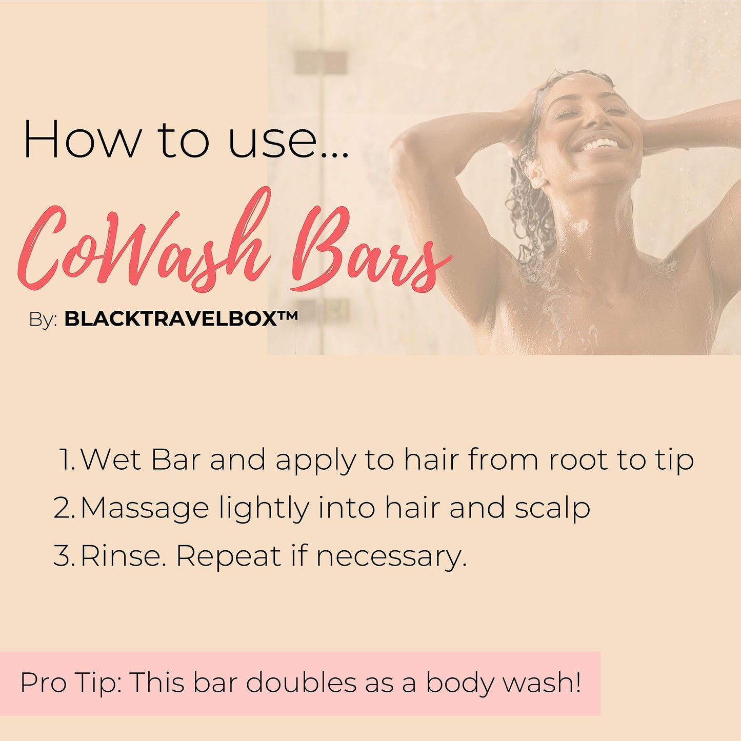 BlackTravelBox Solid Co-Wash Bar With Sunflower And Calendula To Refresh And Restore Hair Texture In-Between Shampoo Days, Easy 2-In-1 For Waves, Curls, And Coils, TSA Friendly - 2.6 Oz