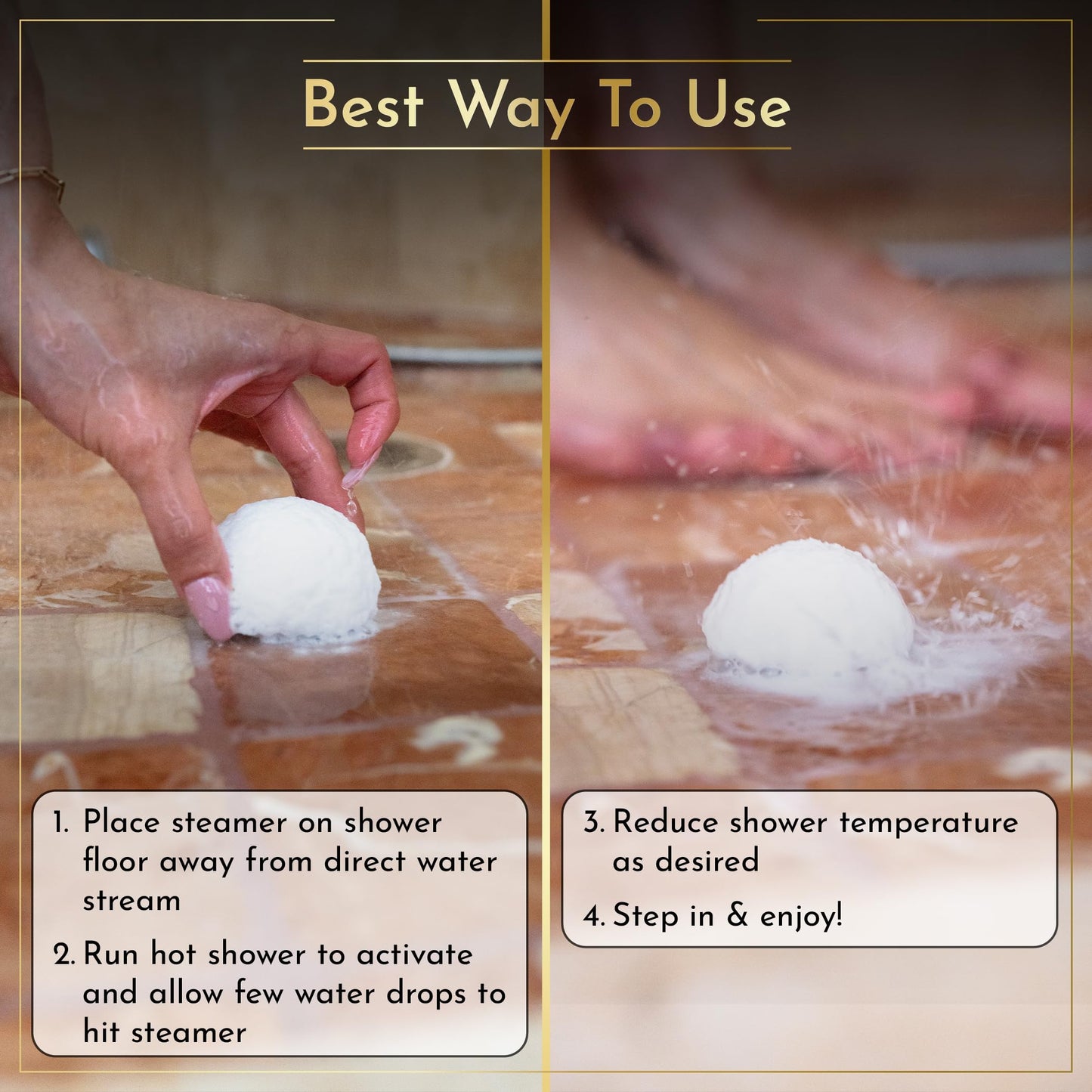 Crafts And The City Luxury Shower Steamers Aromatherapy 6 Pack Gift Set -Made in USA Essential Oil Shower Bath Bombs for Women- Best Womens Luxe Shower Fizzies Scents Vapor Pods Melts Soothers