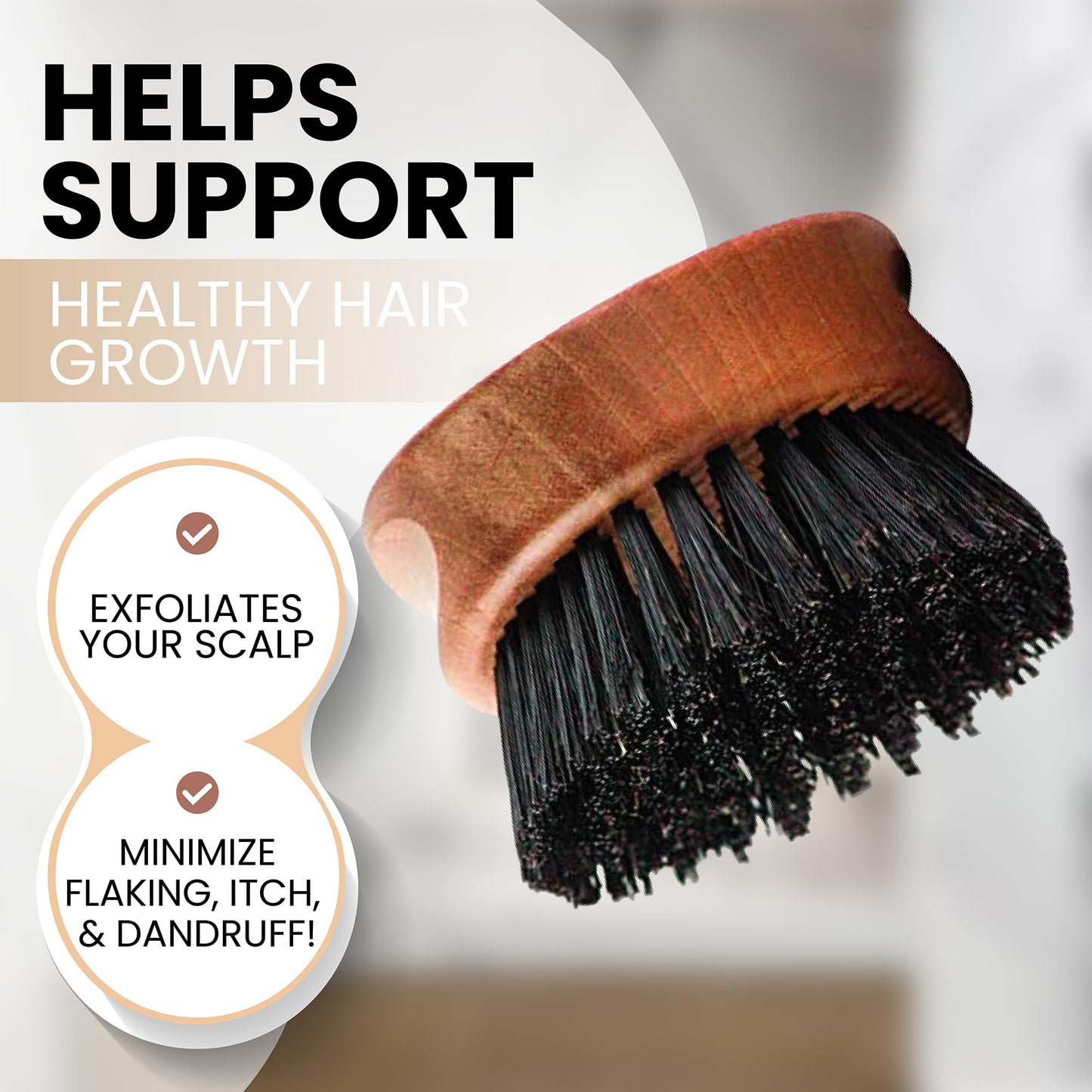 SHASH Captain 100% Boar Bristle Hair Brush - Made in Germany | Naturally Conditions, Improves Texture, and Stimulates the Scalp | Ideal for Thin to Normal Hair