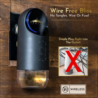 Wireless Waterless Essential Oil Plug in Wall Diffuser for Outlet, Crafts And The City- Cordless Luxury Scent Collection w/No Water for Home, Rooms, Hotel, Travel – Electric Cold Air Mist Nebulizer