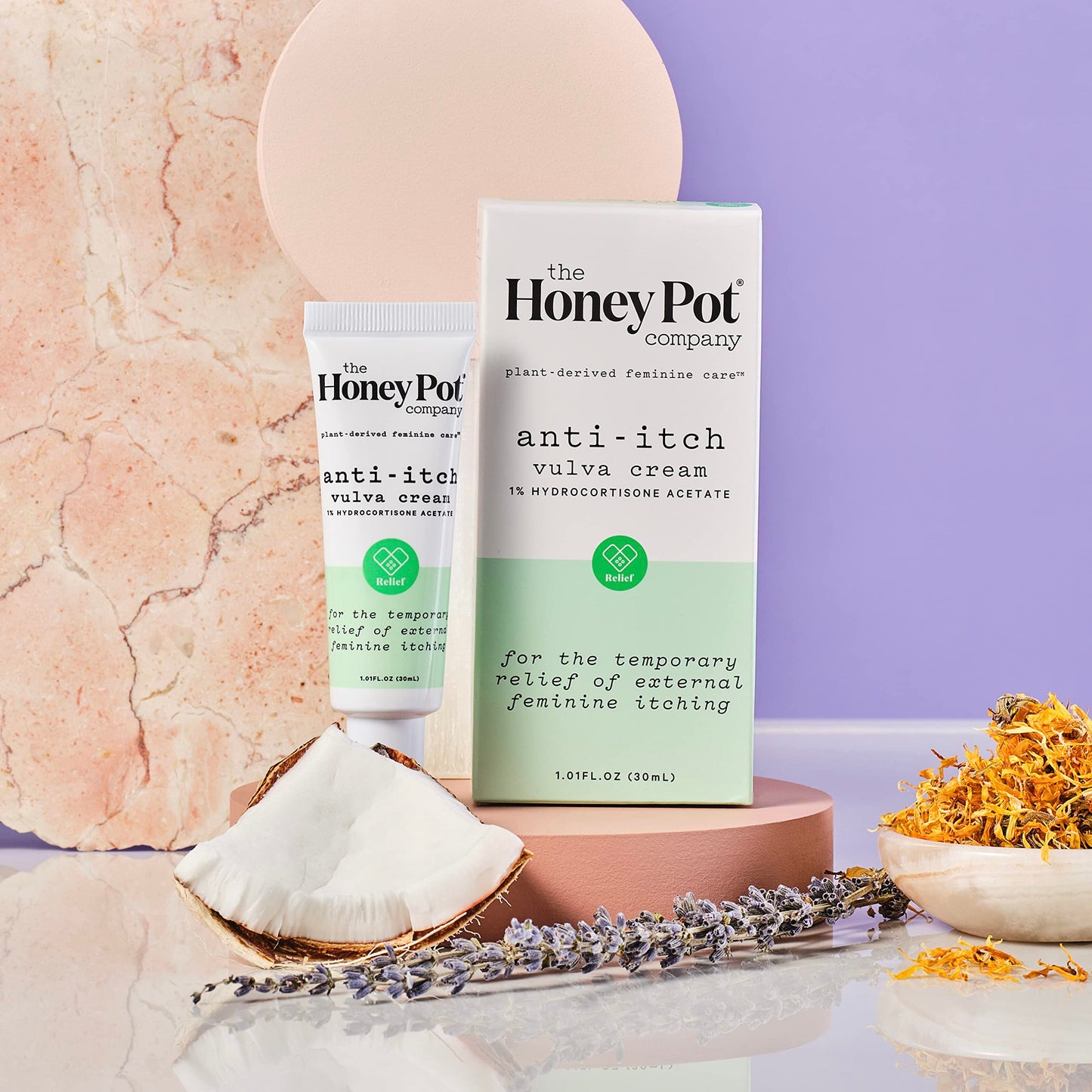 The Honey Pot Company - Feminine Anti-Itch Soothing Wipes & Anti-Itch Cream Bundle - At Home or On the Go Medicated Wipes & Cream to Relieve Itching & Discomfort - Maximum Strength - Feminine Care