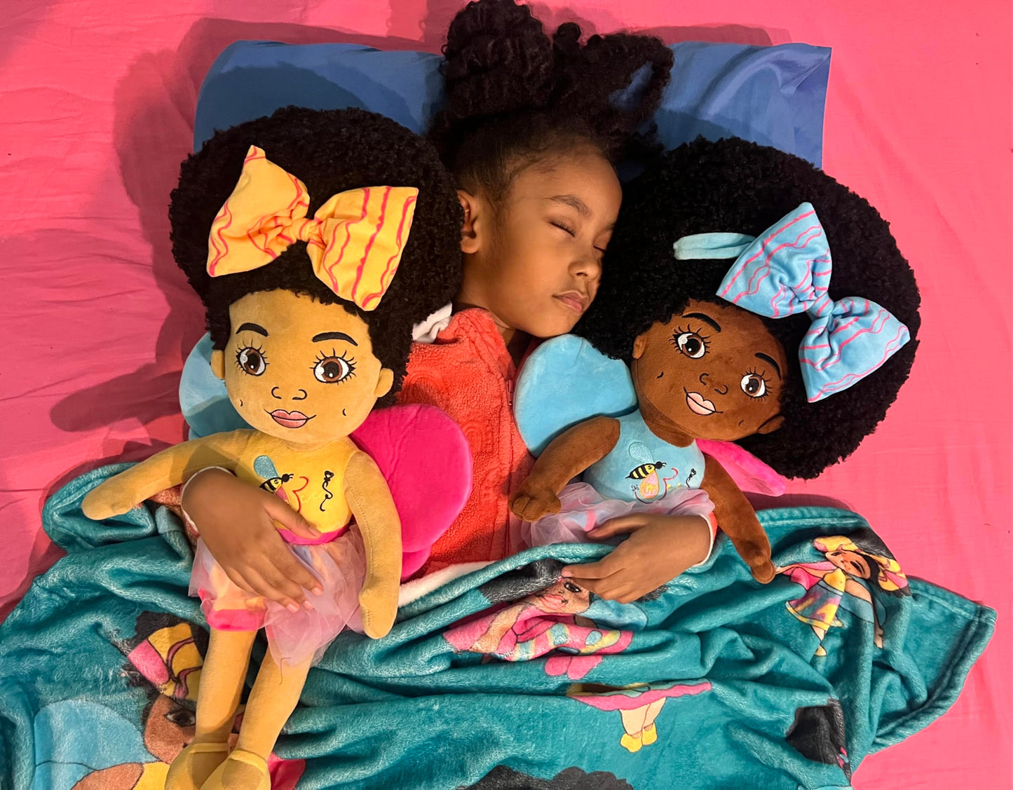 Orijin Bees Cuddle Bees Plush Dolls - Serenity, 24 inches, Soft, Durable, Ages 2+, Black Doll, Biracial Doll, for Girl Toddler prechool, Oprah's Favorite Things Holiday 2024 List