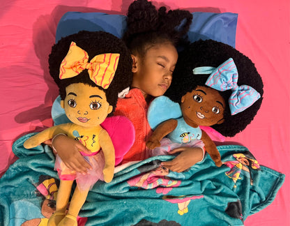 Orijin Bees Cuddle Bees Plush Dolls - Serenity, 24 inches, Soft, Durable, Ages 2+, Black Doll, Biracial Doll, for Girl Toddler prechool, Oprah's Favorite Things Holiday 2024 List