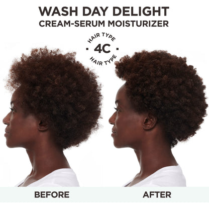 Carol's Daughter Wash Day Delight Cream Serum Hair Moisturizer for Curly Hair, Anti-Frizz, Made with Aloe and Glycerin, 6.8 fl oz