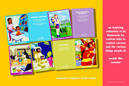 Upbounders Mommy's Shadow Inspiring Professions Flashcards, Multicolor