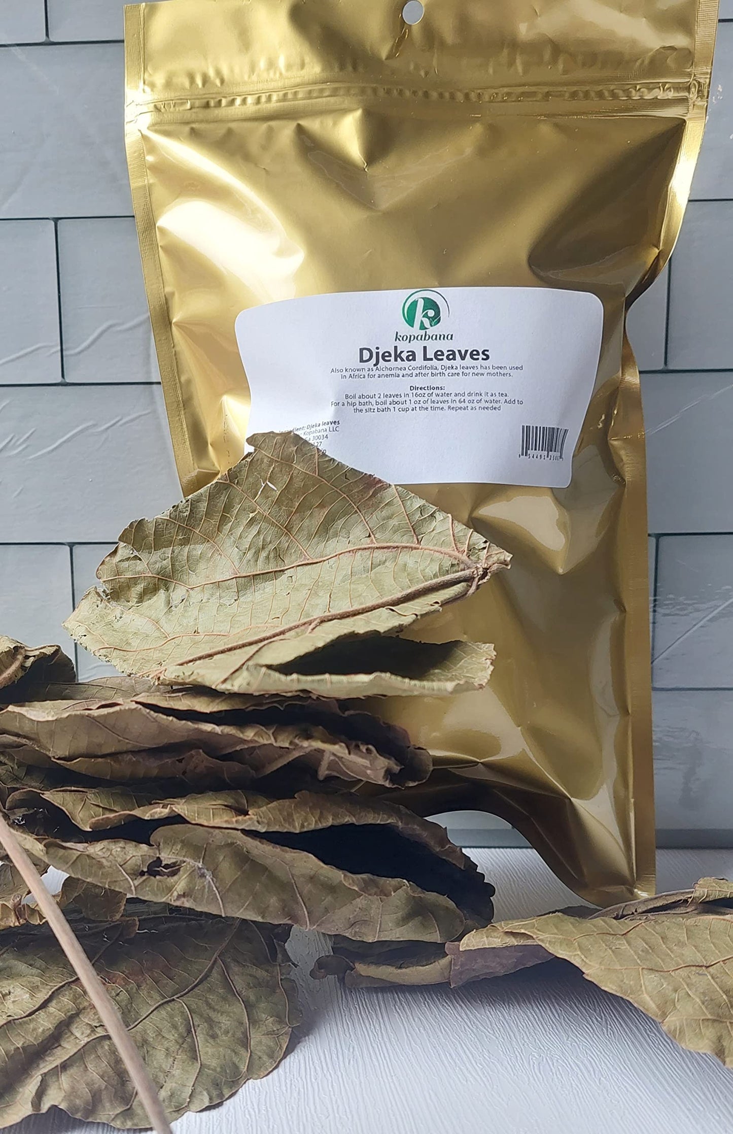 KOPABANA GREEN Djeka Leaves | ogymama | Alchornea Cordifolia dry leaves | Christmas bush | V steam herbs | Yoni care 1oz