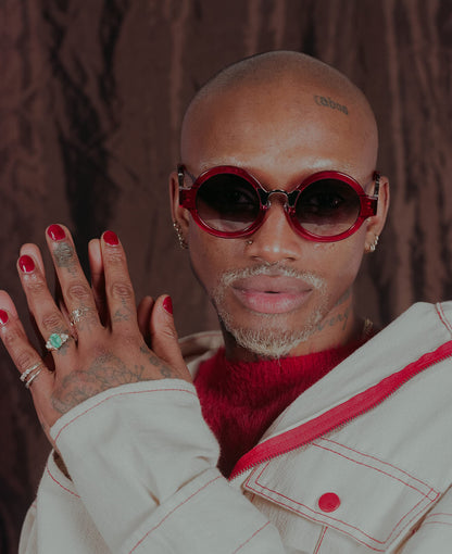 Coco and Breezy Pram Round Sunglasses, 202/Red/Tortoise/Silver, 48mm, 23mm, 145mm