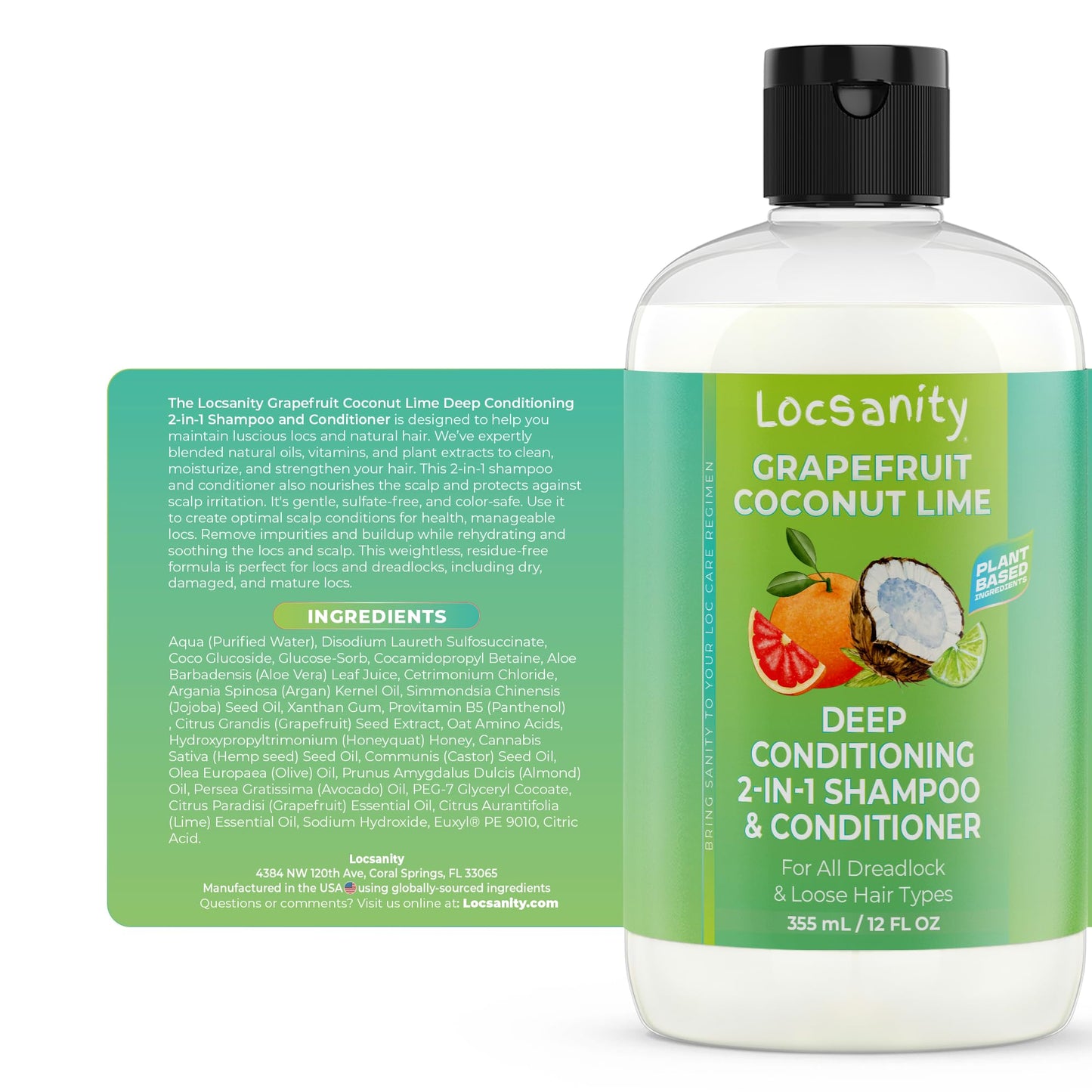 Locsanity Grapefruit Coconut & Lime Moisturizing and Nourishing Shampoo