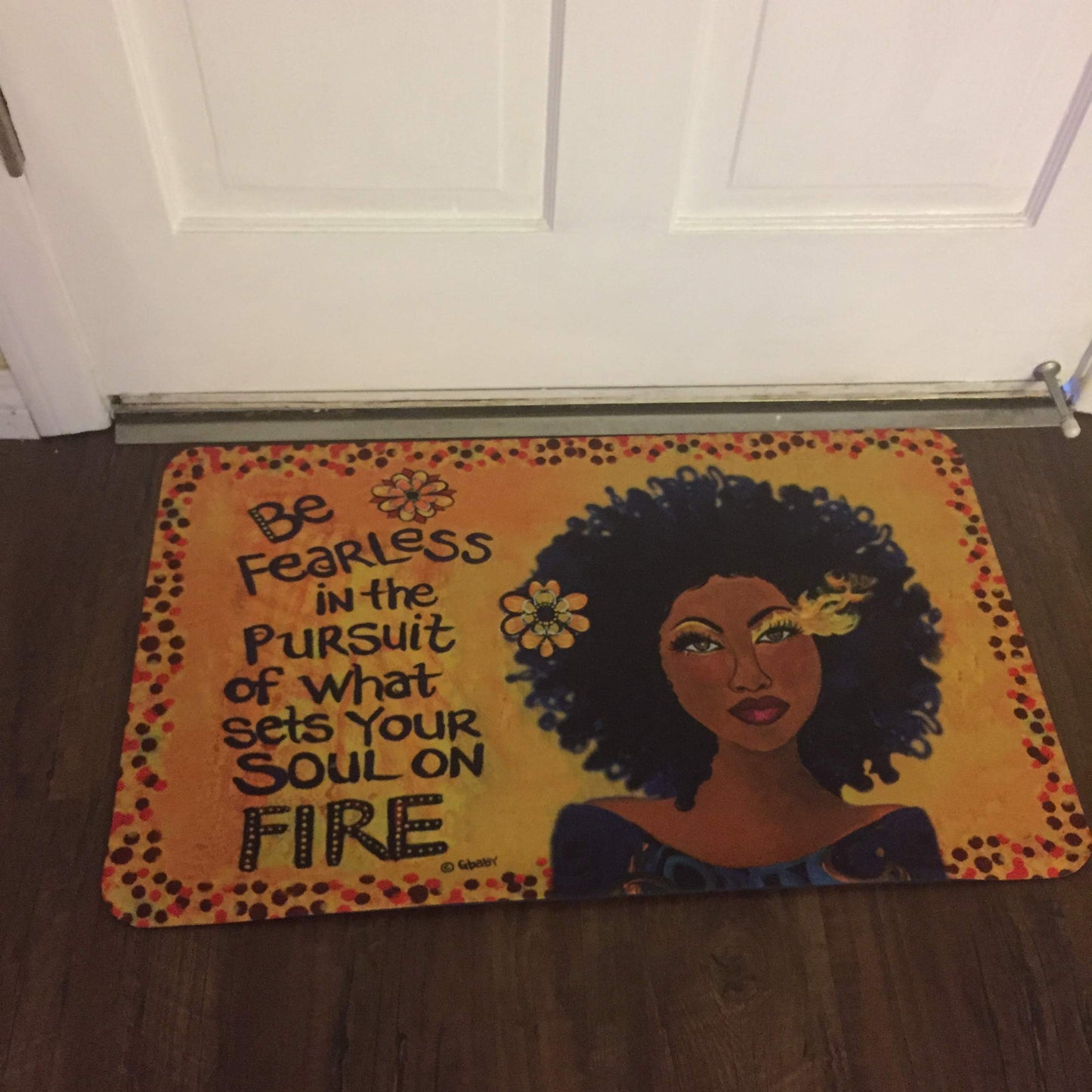 Shades of Color African American Interior Floor Mats, 29.5 x 17.7 Inches, Soul on Fire (IFM111)